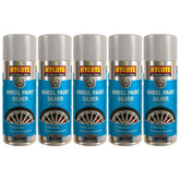 5X Hycote Silver Wheel Spray Paint 400ml Spray Paint